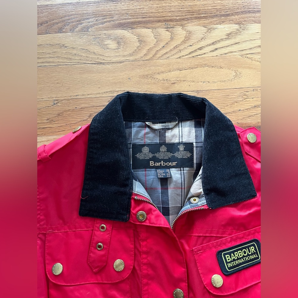 Barbour Women’s Rainbow International Classic Belted Field Jacket USA Size 8 - Picture 3 of 5